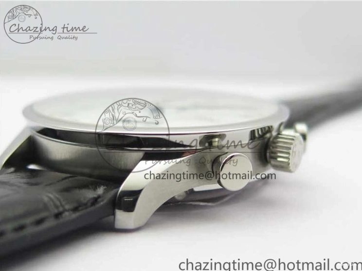 MIROTIME 0325 WeatherProof Portugieser Chronograph Edition “150 Years” IW371602 ZF 1:1 Best Edition White Dial on Black Leather Strap A7750 (Slim Movement) 7120